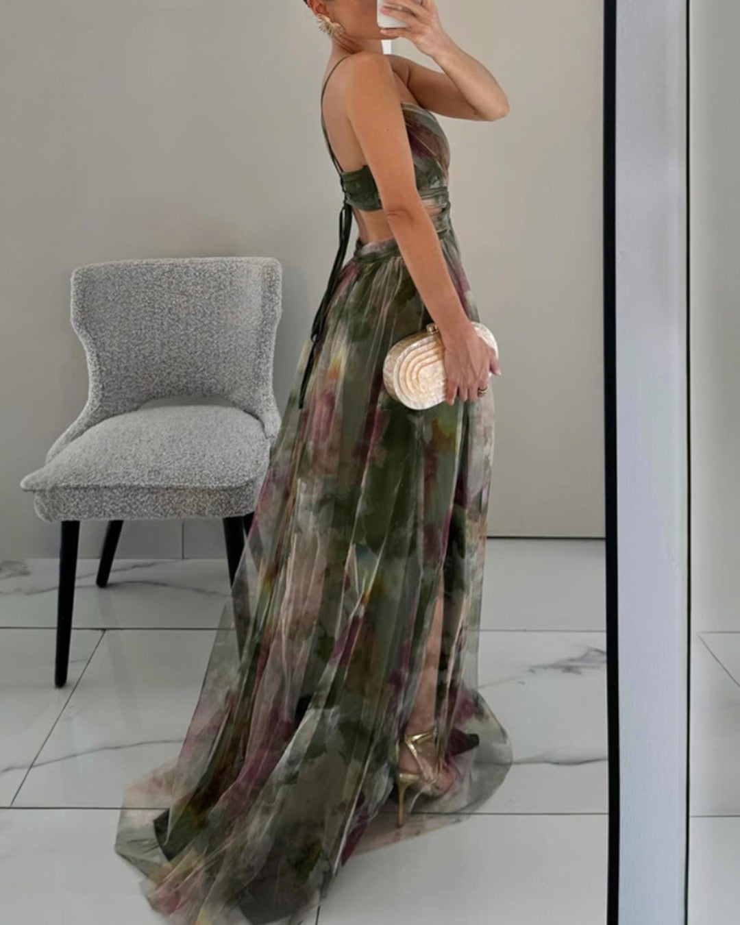 Alessia | Incantevole Maxi-Abito con Stampa Floreale