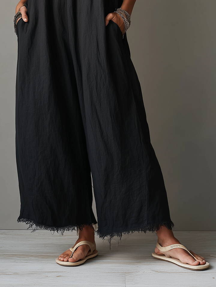 Alice-Tuta minimalista in lino da donna