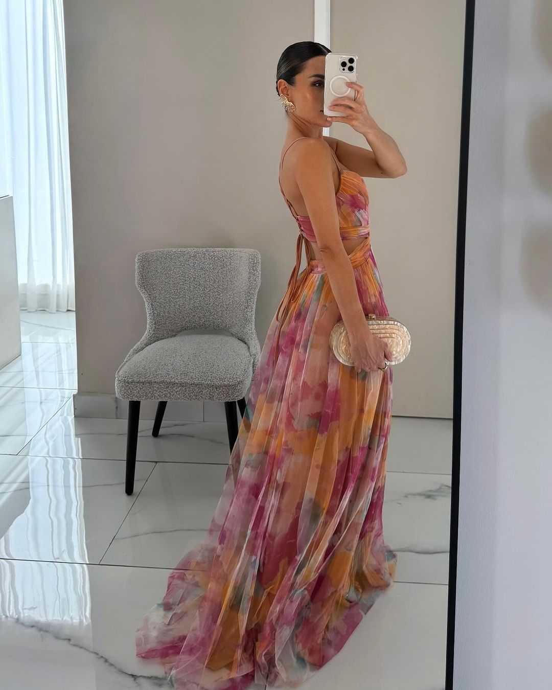 Alessia | Incantevole Maxi-Abito con Stampa Floreale