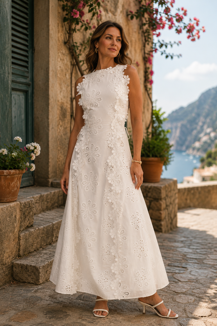 Noemi | Elegante Abito Maxi Ricamato