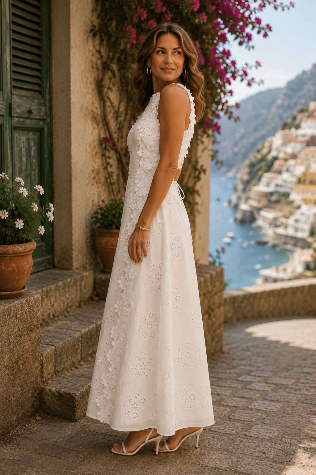 Noemi | Elegante Abito Maxi Ricamato