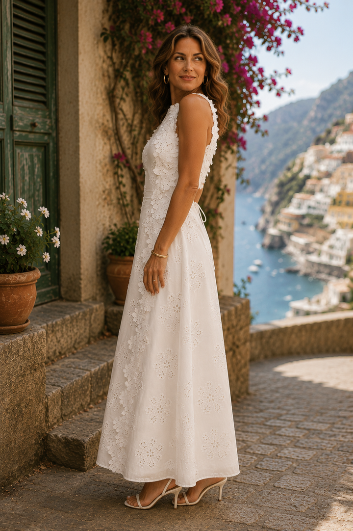 Noemi | Elegante Abito Maxi Ricamato