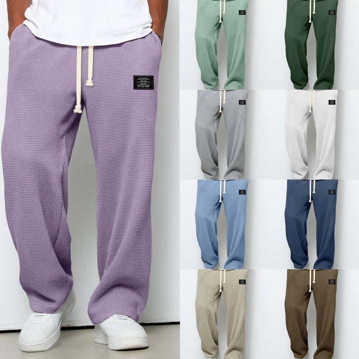 Riccardo | Pantaloni Larghi con Trama a Nido d’Ape