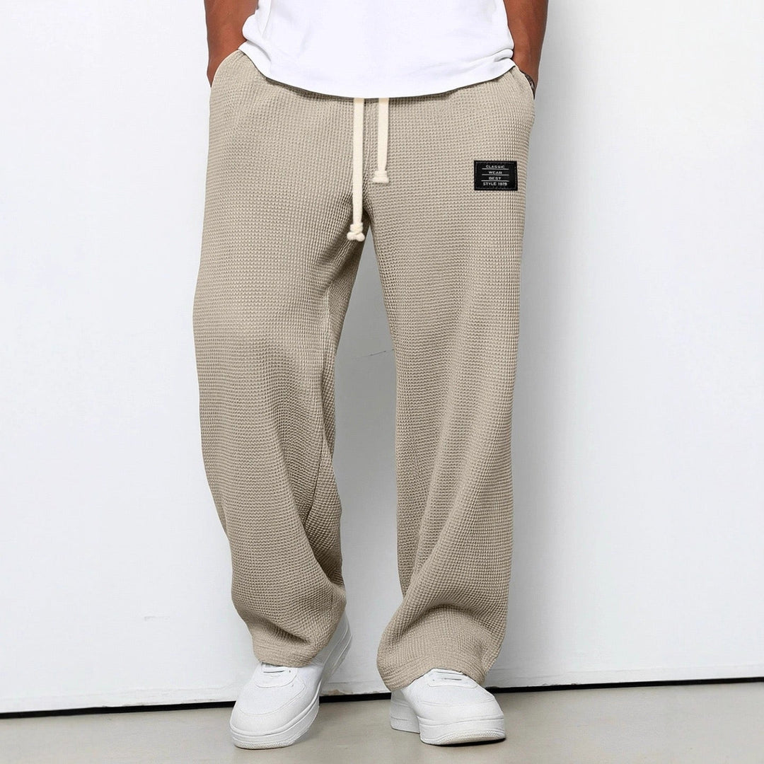 Riccardo | Pantaloni Larghi con Trama a Nido d’Ape