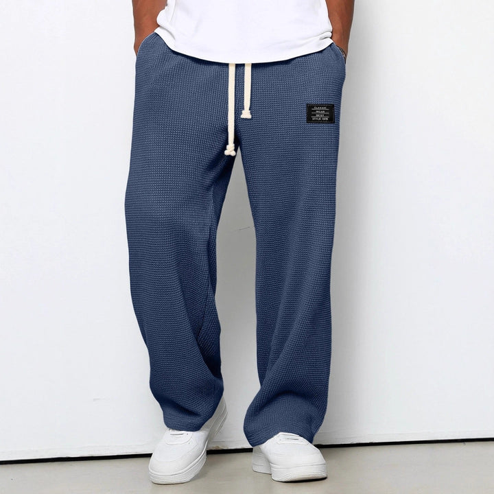 Riccardo | Pantaloni Larghi con Trama a Nido d’Ape
