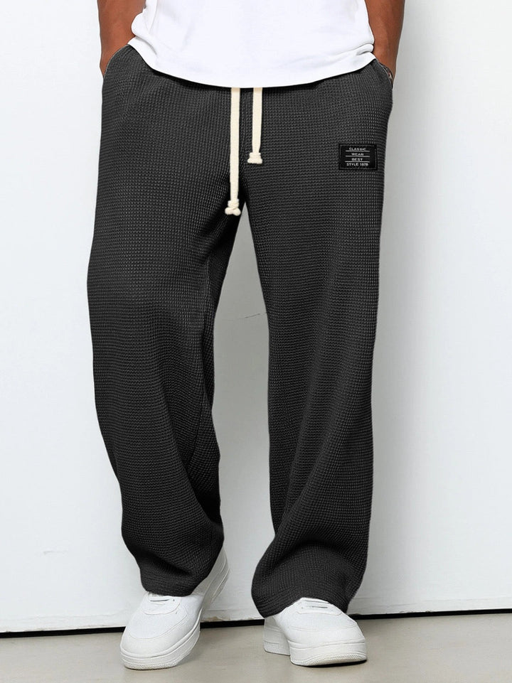 Riccardo | Pantaloni Larghi con Trama a Nido d’Ape