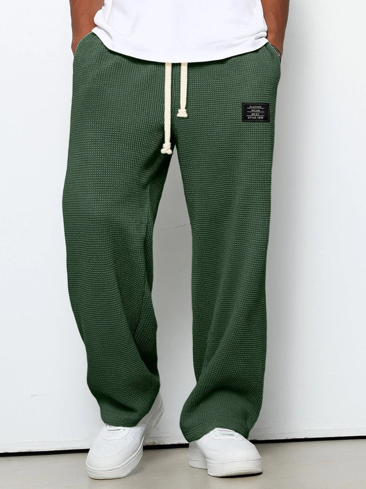 Riccardo | Pantaloni Larghi con Trama a Nido d’Ape