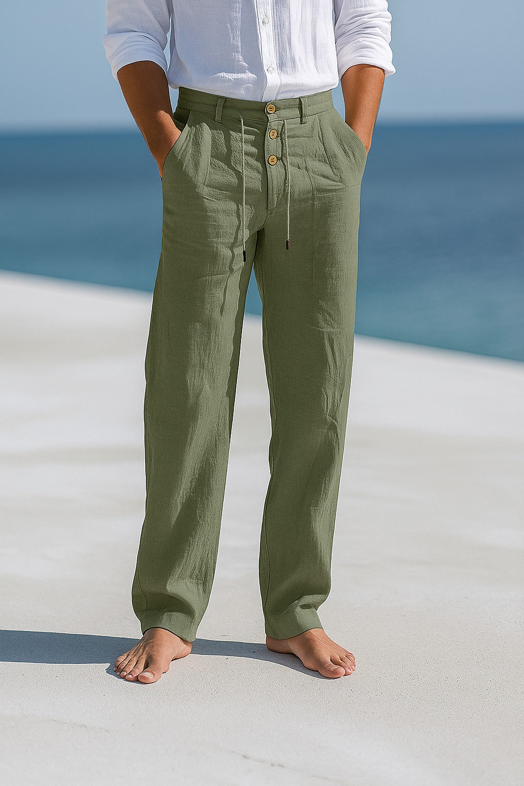 Vincenzo | Pantaloni estivi leggeri in lino