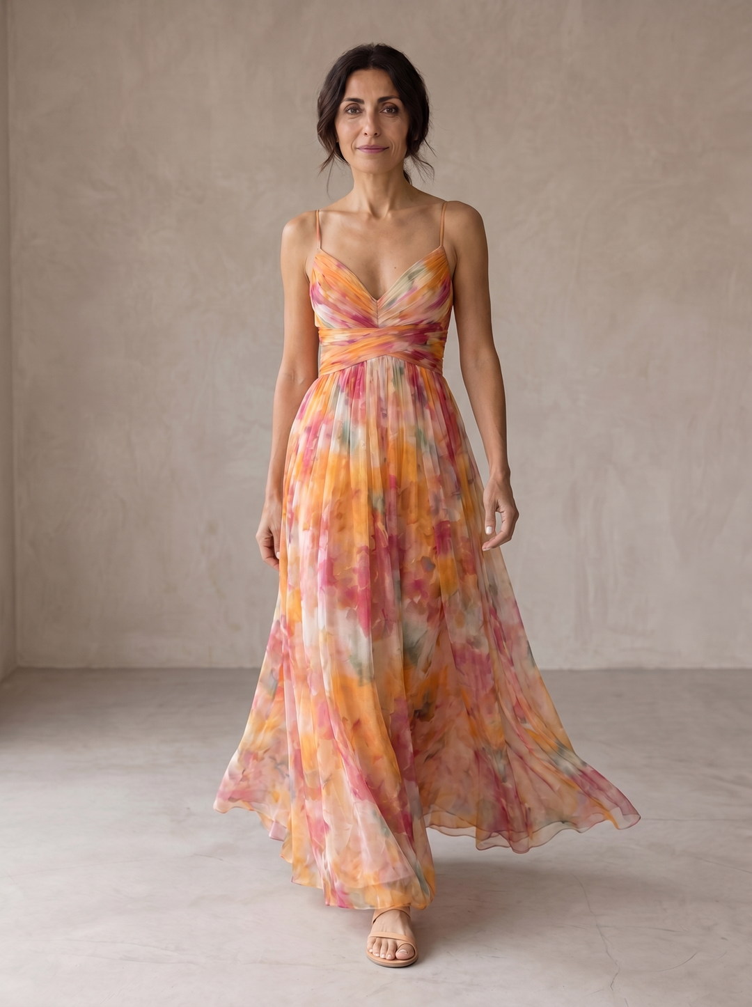 Alessia | Incantevole Maxi-Abito con Stampa Floreale