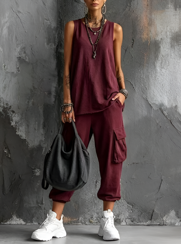 Ambra | Completo Casual Morbido con Tasche