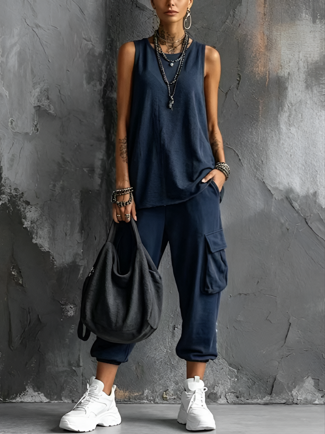 Ambra | Completo Casual Morbido con Tasche