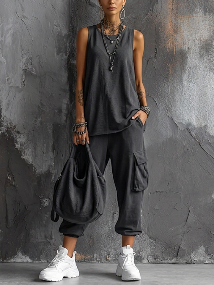 Ambra | Completo Casual Morbido con Tasche