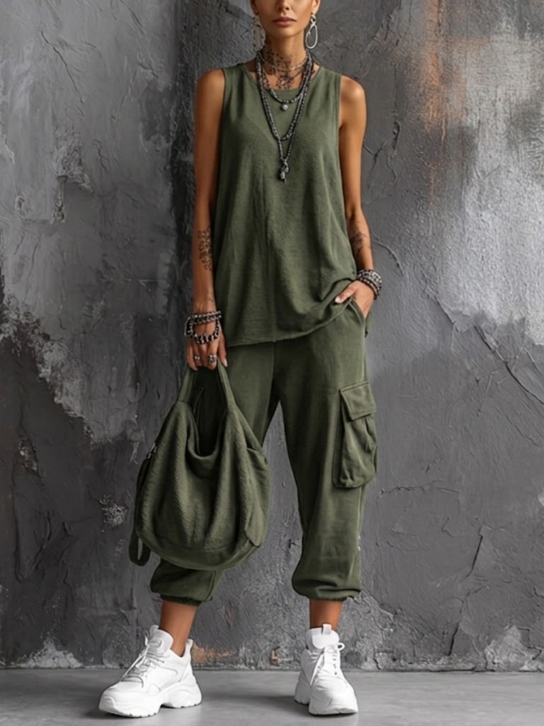 Ambra | Completo Casual Morbido con Tasche